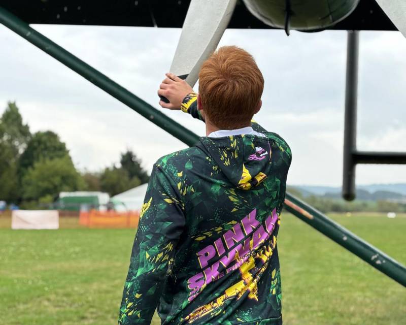 Mikina - HOODIE PINK SKYVAN - Zelená